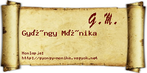 Gyöngy Mónika névjegykártya